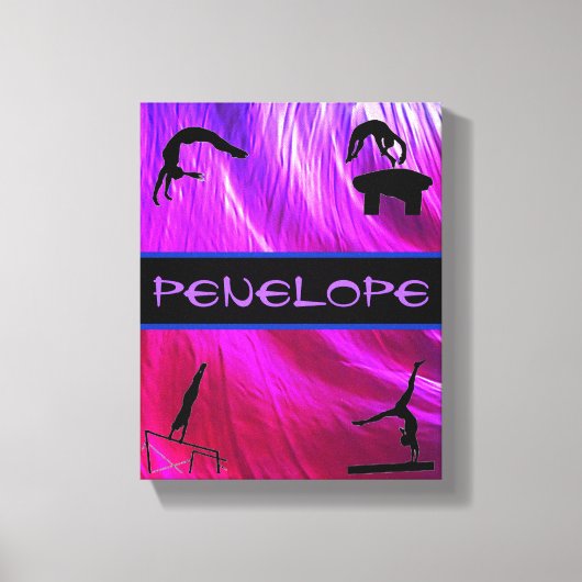 女体操イベント抽象芸術 キャンバスプリント (正面)