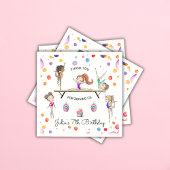 女体操カップケーキ&バルーンバースデーパーティー スタンダードカクテルナプキン