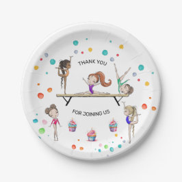 女体操カップケーキ&バルーンバースデーパーティー ペーパープレート