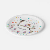 女体操カップケーキ&バルーンバースデーパーティー ペーパープレート (アングル)