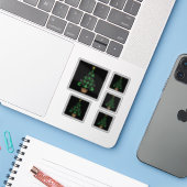 女体操クリスマスツリー シール (ノートパソコンとiPhone)