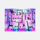 女体操クロスワードスキルフリースブランケット フリースブランケット (正面(横))