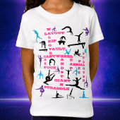 女体操クロスワード/単語検索ギムナスト Tシャツ