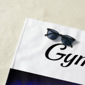 女体操バランスビームパーソナライズされた ビーチタオル (インサイチュ)