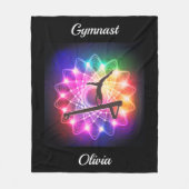 女体操バランスビームパーソナライズされた フリースブランケット (正面)
