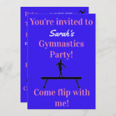 女体操バースデーパーティ招待状 (正面/裏面)