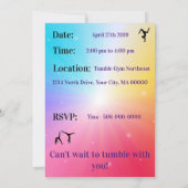 女体操バースデーパーティ招待状 (裏面)