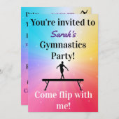 女体操バースデーパーティ招待状 (正面/裏面)