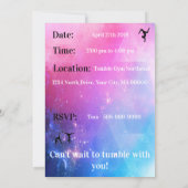 女体操バースデーパーティ招待状 (裏面)