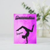 女体操パープルスワールパーソナライズされた シーズンポストカード (スタンド正面)