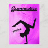 女体操パープルスワールパーソナライズされた シーズンポストカード (正面)