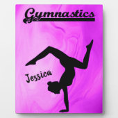 女体操パープルスワールパーソナライズされた フォトプラーク (正面)