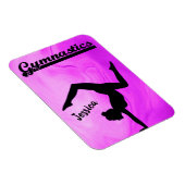 女体操パープルスワールパーソナライズされた マグネット (右側)