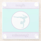 女体操パープル/ターコイズコースター ガラスコースター (裏面)