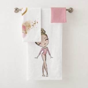 女体操ピンクハート バスタオルセット