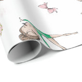 女体操ピンク紫レインボーパターン ラッピングペーパー (ロールコーナー)