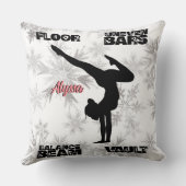 女体操フロア、バー、梁、ヴォールト冬 クッション (裏面)