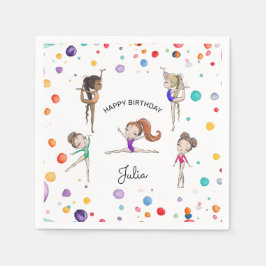 女体操レインボーバルーン誕生日パーティー スタンダードカクテルナプキン