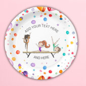 女体操レインボーバルーン誕生日パーティー ペーパープレート