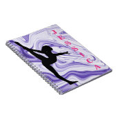 女体操紫色の渦巻き旋回フォトノートブック ノートブック (右側)