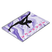 女体操紫色の渦巻き旋回フォトノートブック ノートブック (左側)