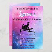 女体操誕生日パーティーの招待状 招待状 (正面/裏面)