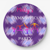 女体操誕生日パーティーセットカスタム ペーパープレート (正面)