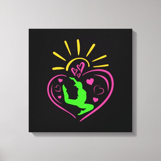 女体操 – 夏サンシャインハート キャンバスプリント (正面)