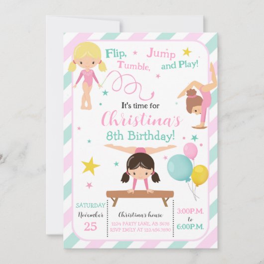 女体操 招待状 (正面)