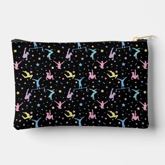 女体操、星のある女性体操選手 アクセサリーポーチ (裏面)