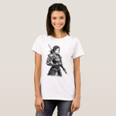 女侍・女性サムライ Tシャツ (正面フル)