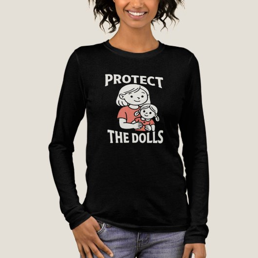 女保護の人形 トライブレンドTシャツ (正面)