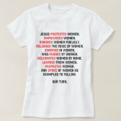 女保護性のイエス様の恋人に力を与えたイエス Tシャツ (デザイン正面)