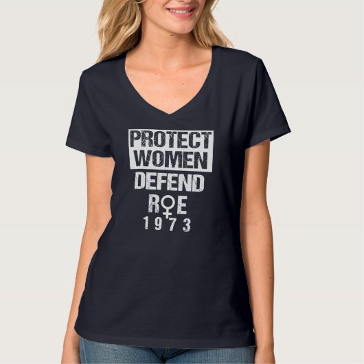 女保護性は1973年の女性の権利を守る Tシャツ (正面)