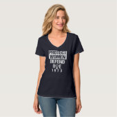 女保護性は1973年の女性の権利を守る Tシャツ (正面フル)