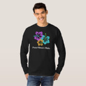 女保護性フェミニズムHibiscus Flower Pr Tシャツ (正面フル)