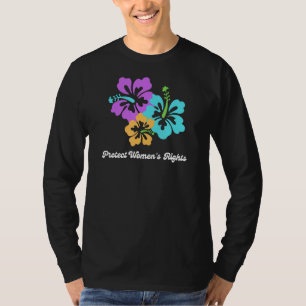 女保護性フェミニズムHibiscus Flower Pr Tシャツ