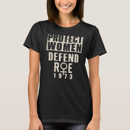 女保護性Roe 1973女性権利Pro C Tシャツ (正面)