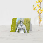 女像「Mの世話をして何年も過ごした カード (黄色い花)