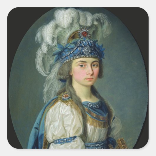 女優で歌手のプラスコヴィヤ・ジェムチュゴヴァ スクエアシール (正面)