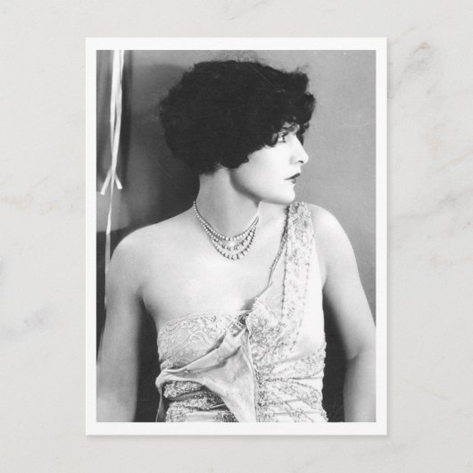 女優のエブリン・ブレント ポストカード (正面)