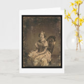 女優のジェニーLindの銀板写真1848年 カード (黄色い花)