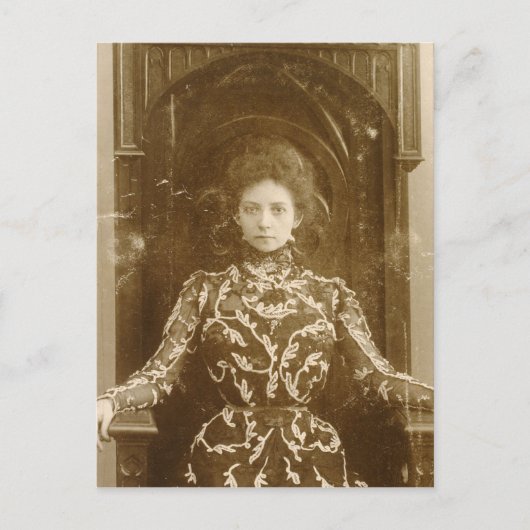 女優のヴェラ・コミサルツェヴスカヤのポートレート ポストカード (正面)