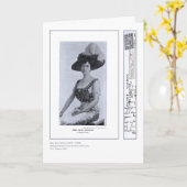 女優のEllis Jeffreysの挨拶状 カード (黄色い花)