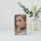 女優モデルヘッドショット書道名 名刺 (スタンド正面)