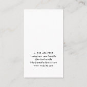 女優モデルヘッドショット書道名 名刺 (裏面)