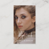 女優モデルヘッドショット書道名 名刺 (正面)