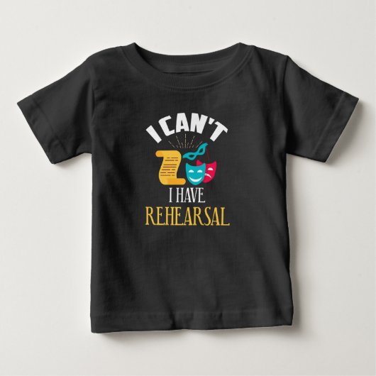 女優リハーサル演技リハーサル俳優 ベビーTシャツ (正面)