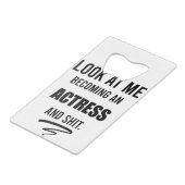 女優卒業生おもしろい物シアターラバーギフト クレジットカード栓抜き (正面アングル)