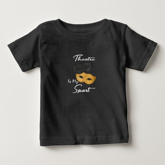 女優女優おもしろい劇場仮面ギフト ベビーTシャツ (正面)